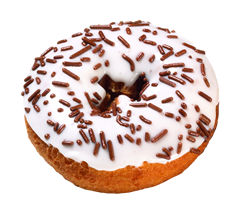 donut with white frosting