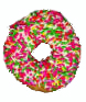 glazed frosting/ rainbow jimmies